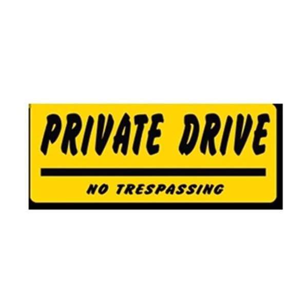 Evermark EverMark YHM010-01 Private Drive No Trespassing Clip-On Sign YHM010-01